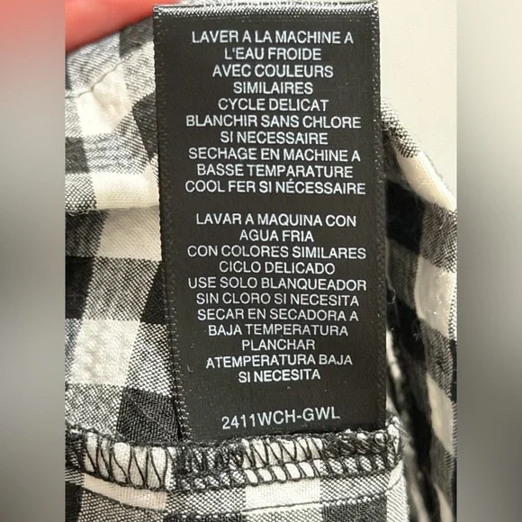 WAYF Gingham Crop Flare Pants Womens Medium Mid Rise Stretch - Picture 5 of 11